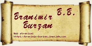 Branimir Burzan vizit kartica